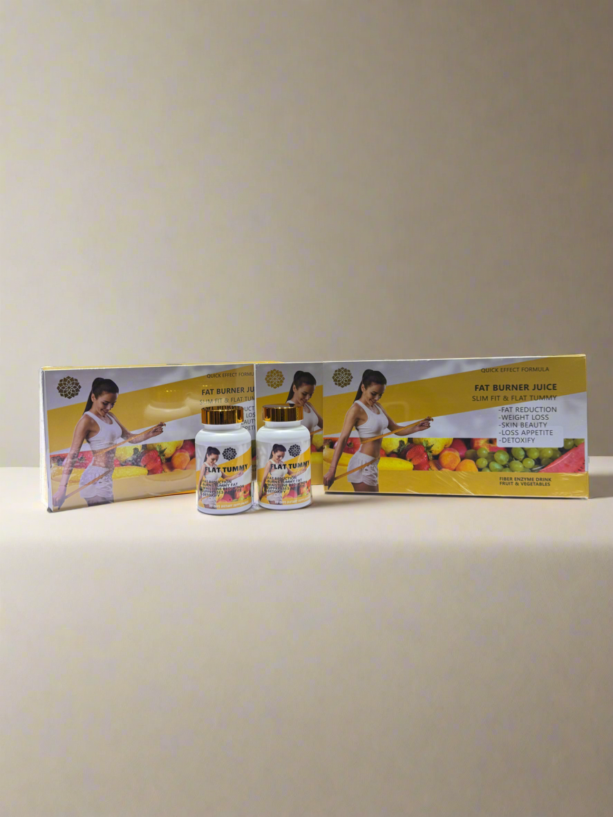 Slim Fit X Flat tummy juice +Flat tummy caps (a month serve)