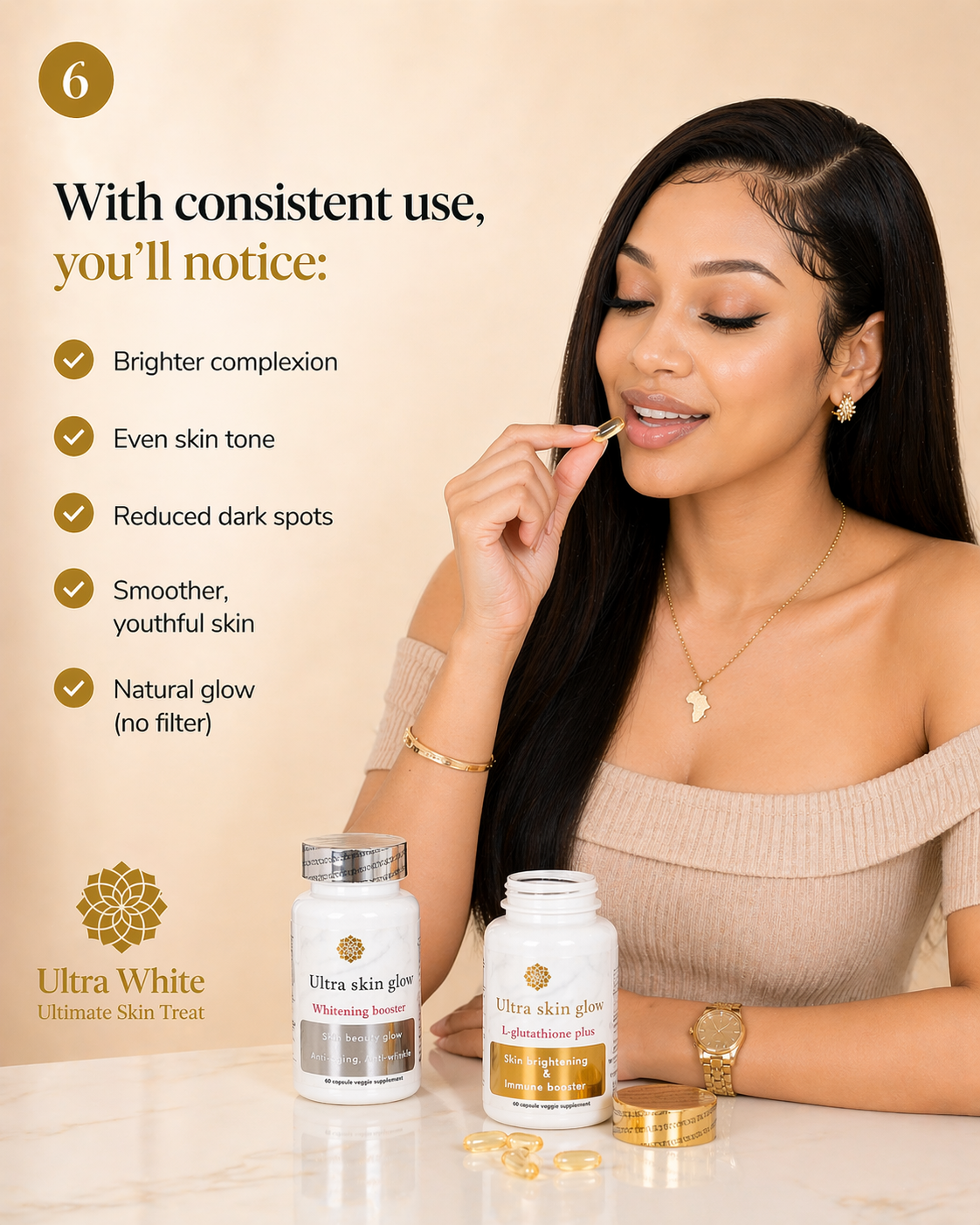 ULTRA WHITE GLUTATHIONE + WHITENING BOOSTER