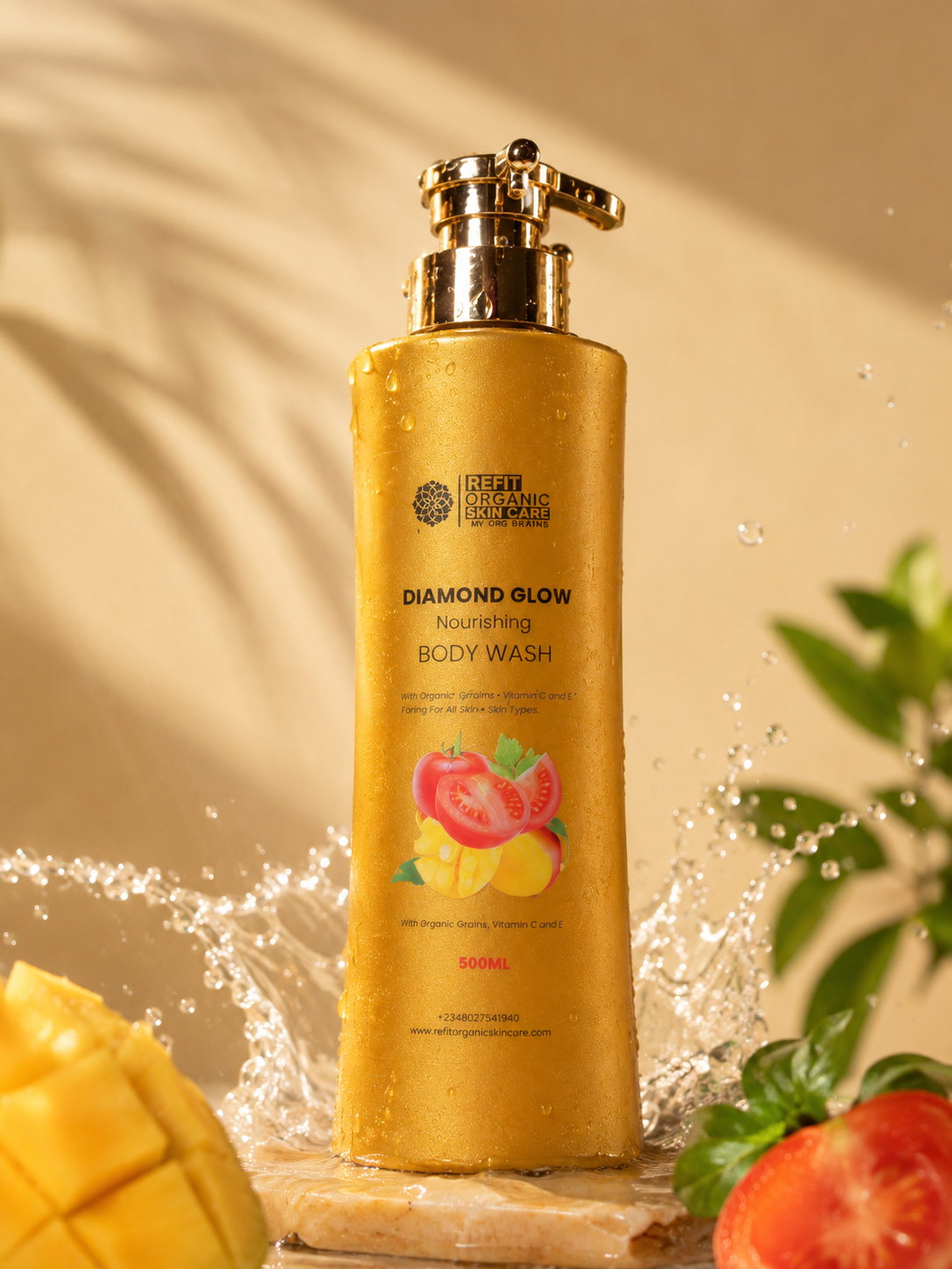 Diamond glow whitening body wash
