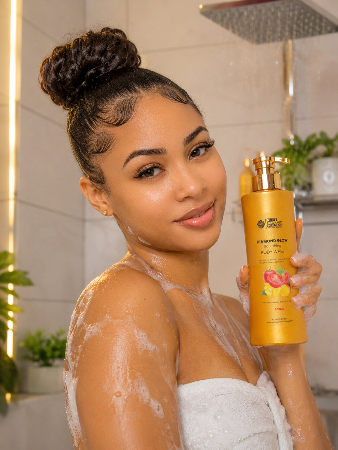 Diamond glow whitening body wash